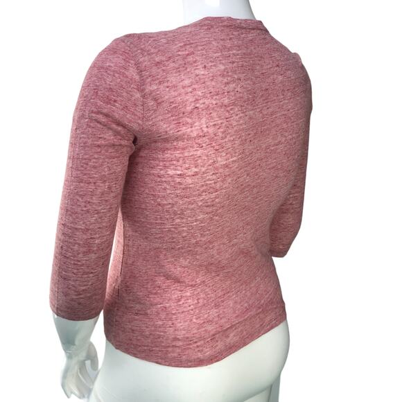 Majestic Filatures Womens Size 3 US M Deluxe Tee Shirt Cardigan Linen V Neck - Picture 6 of 15